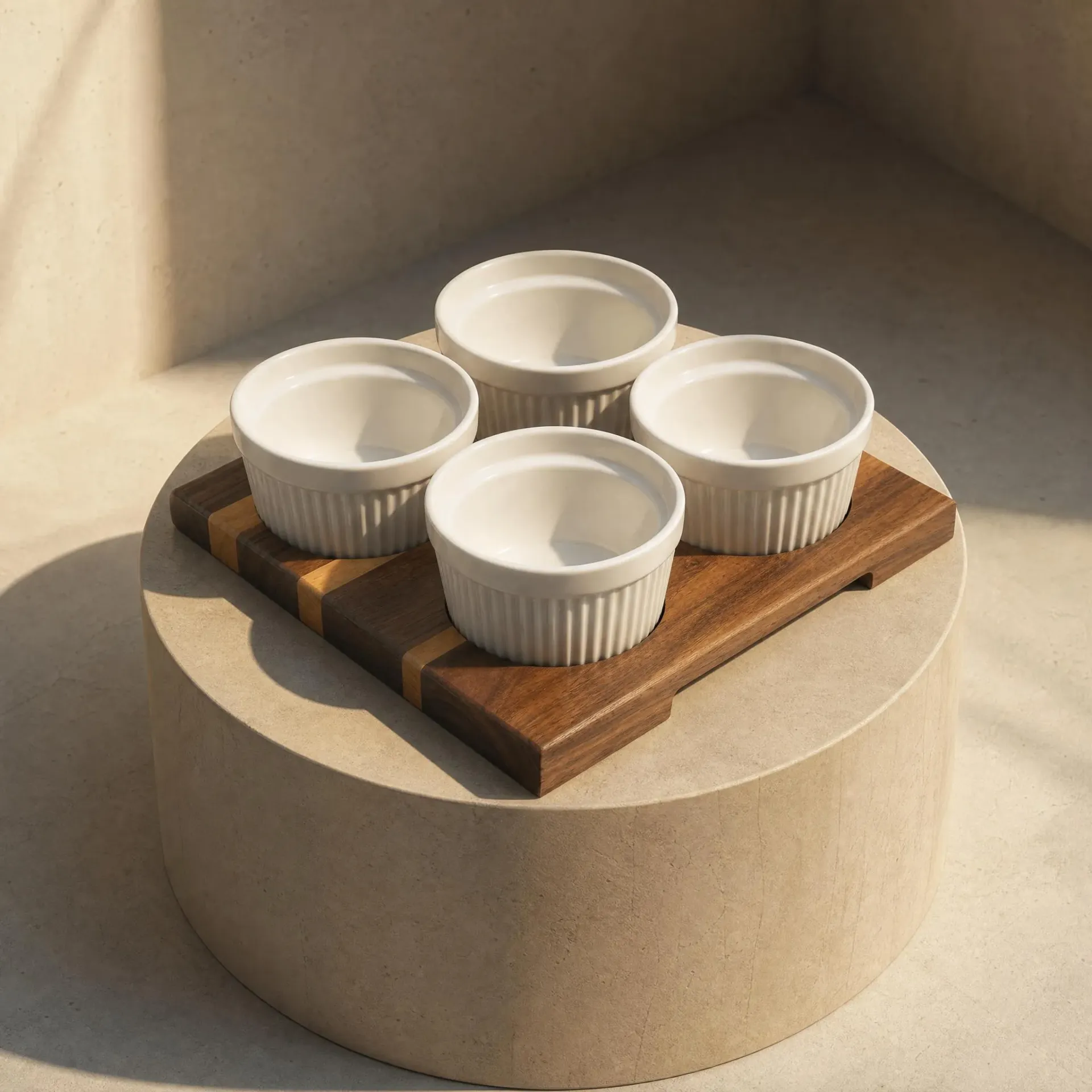 Snack and Dip Tray 4-8oz.